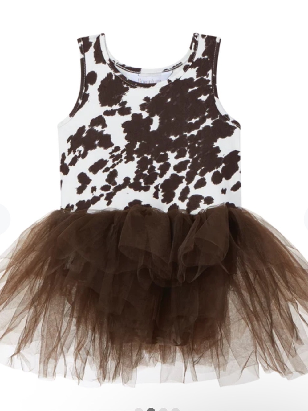 NWT 6Y iloveplum B.A.E. Tutu Dress | Suede Bessie Cow Print!